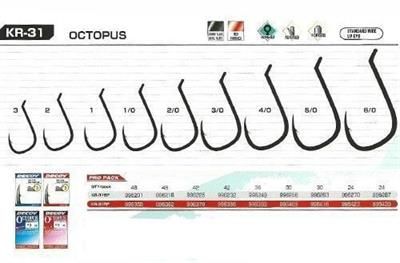 DECOY KR-31B Octopus Pro Pack Canlı Kalamar Takımı İğnesi - Sübye Takımı İğnesi 5-0 no