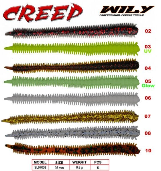 Wily Creep Silikon Yem 9.5 cm 0.8 gr