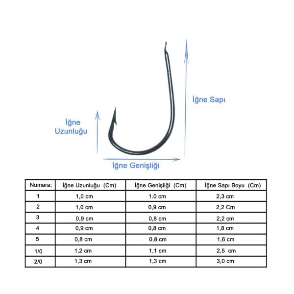 Marlin 496 Siyah Olta İğnesi NO:2/0(50PCS)