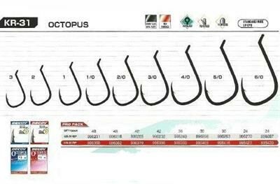 DECOY KR-31B Octopus Pro Pack Canlı Kalamar Takımı İğnesi - Sübye Takımı İğnesi 2-0 no