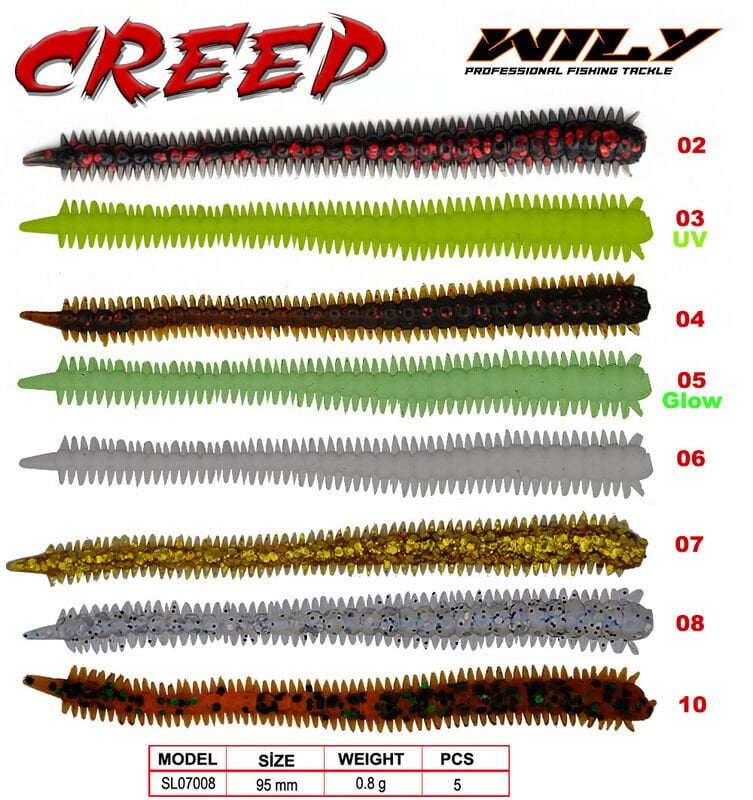Wily Creep Silikon Yem 9.5 cm 0.8 gr 08
