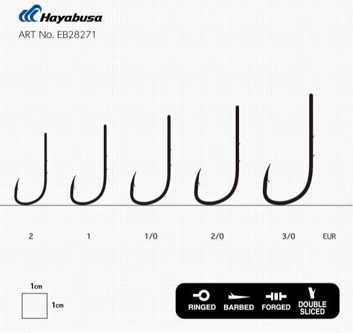 Hayabusa HBTH 282 Delikli Tırnaklı Canlı Yem İğnesi Black Nikel