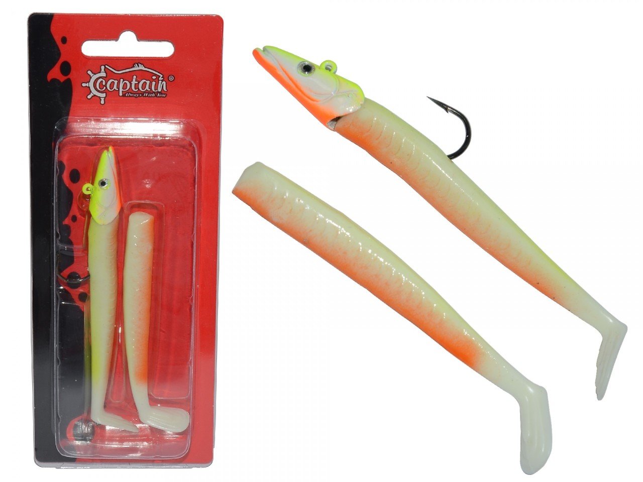 Captain 3071 Ultimate Sardine 12cm Levrek Silikonu 2'li Suni Yem 1