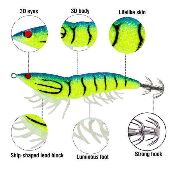 Portfish Shrimp Kalamar Zokası 3,5 gr  Kurşunlu 11,5 cm