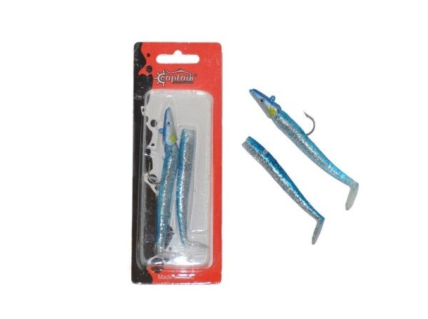 Captain 3071 Ultimate Sardine 12cm Levrek Silikonu 2'li Suni Yem 7