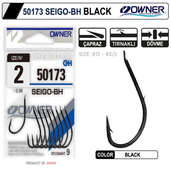 Owner 50173 Seigo-Bh Black İğne 2-0