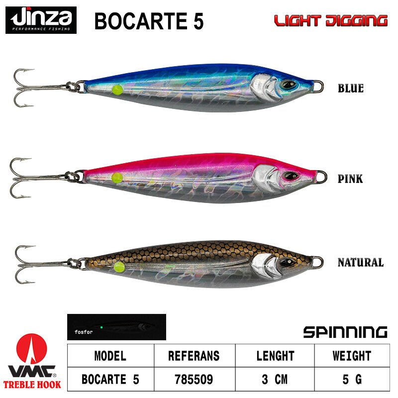 Jinza Bocarte 30mm Light Jig 5 gr Natural
