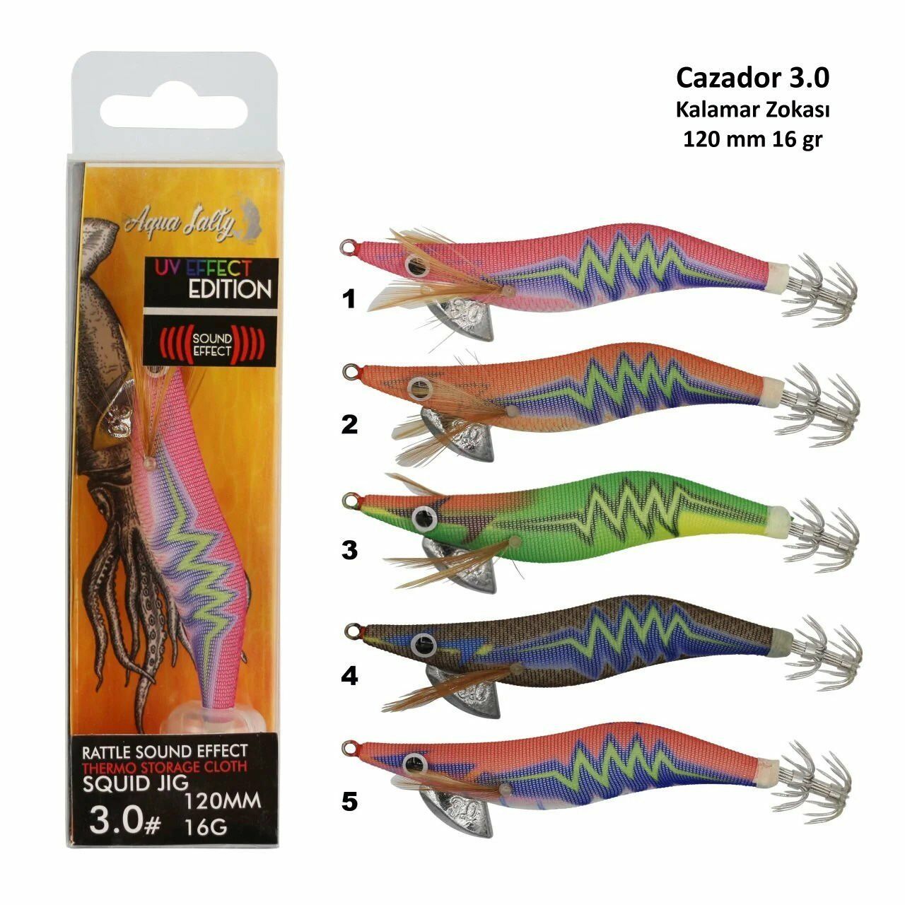 Cazador Squid Jig Kalamar Zokası 120Mm 16G 3.0 4