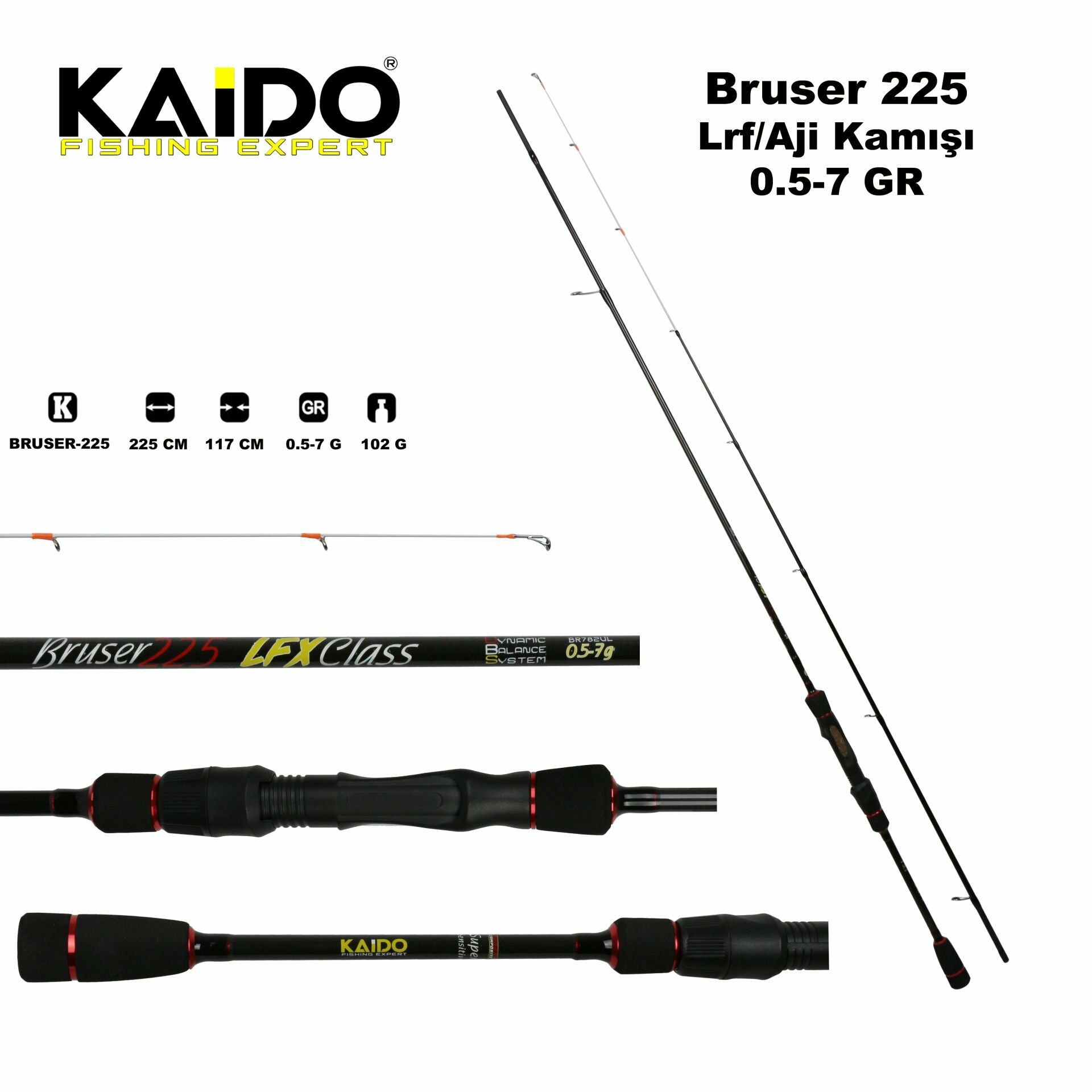 Bruser 225 Cm 0.5-7 Gr Lrf Kamışı Aji Kamışı