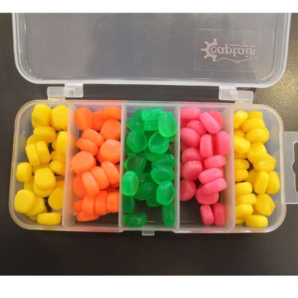 Captain 3496 Pop Corn Silikon Sazan Yemi 100lü Kutuda Color:Mix
