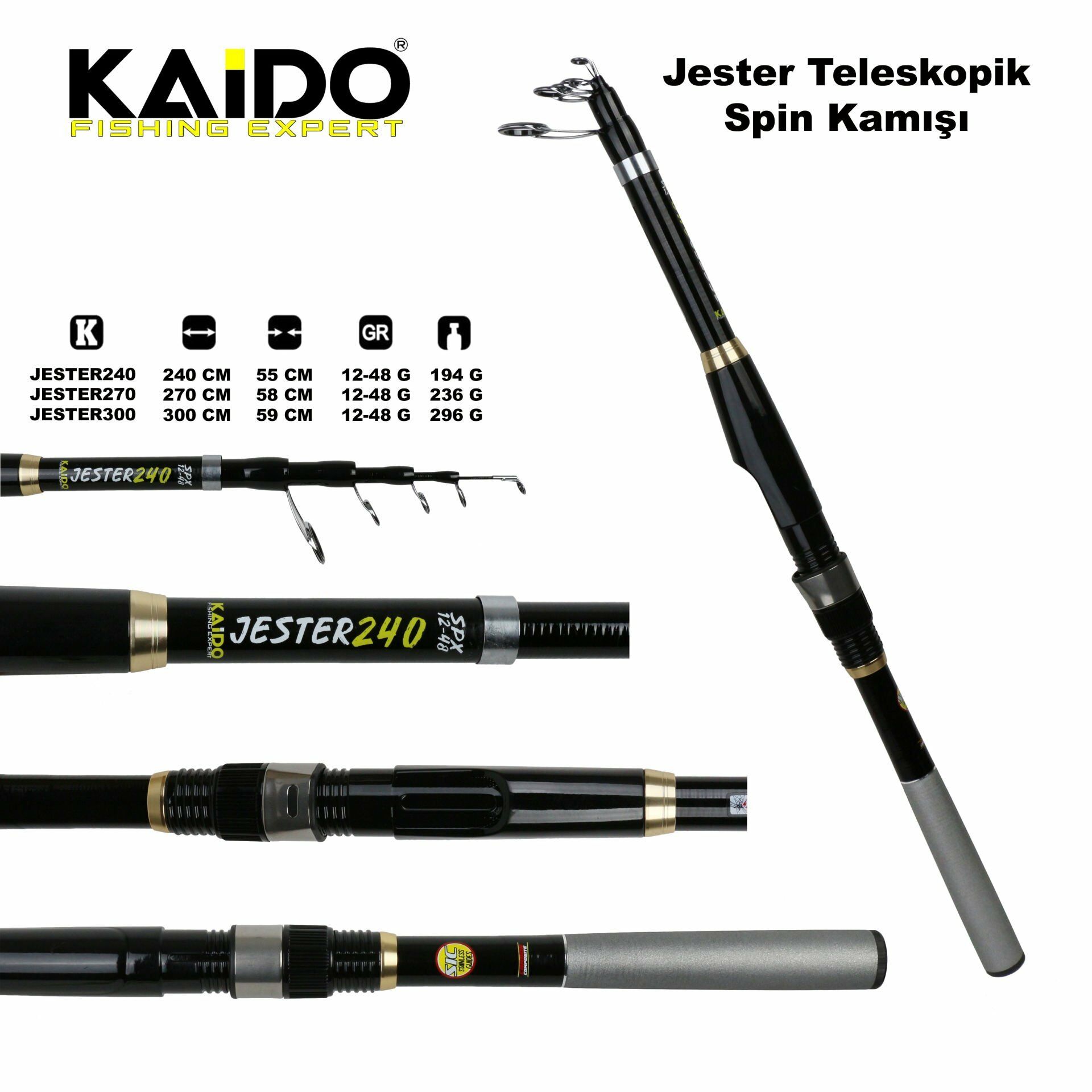 Jester Teleskopik Spin Kamışı