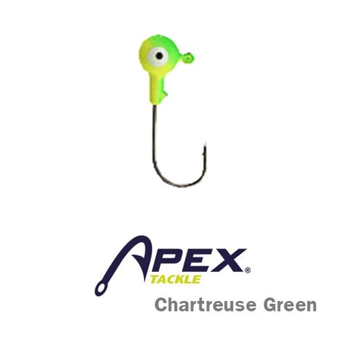 APEX RATTLE JIGHEAD -CHARTREUSE GREEN / 3,5 GR