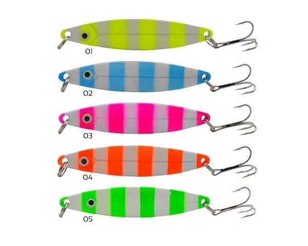 Captain 6145 Lüfer Kaşığı 20gr Zebra Glow 8cm 02