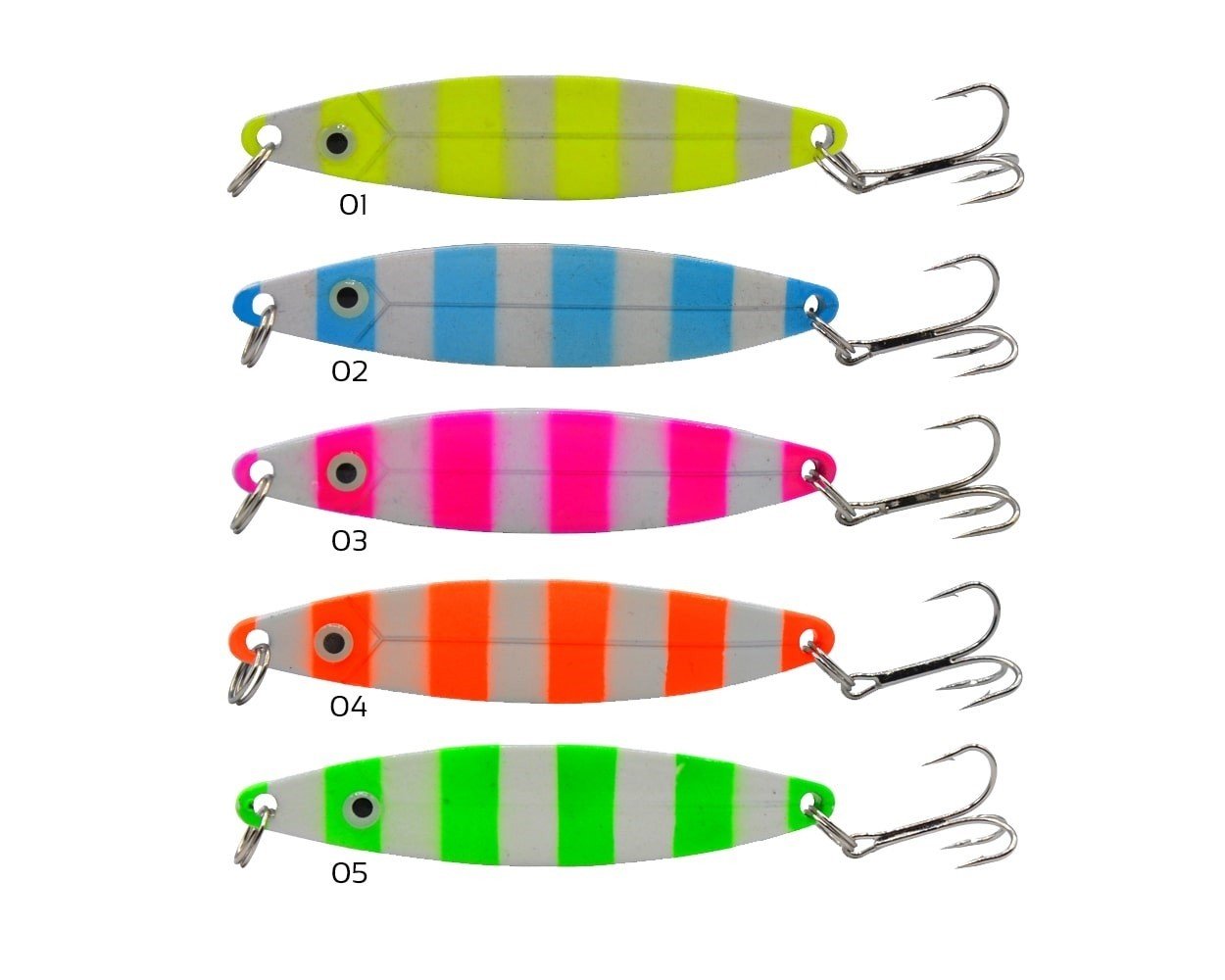 Captain 6145 Lüfer Kaşığı 20gr Zebra Glow 8cm 03