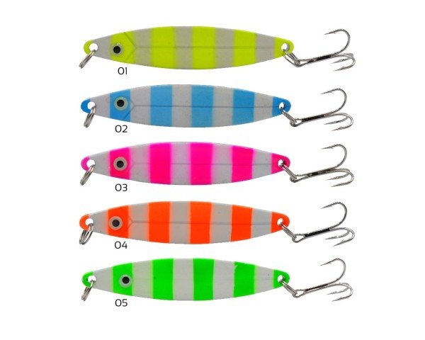 Captain 6145 Lüfer Kaşığı 20gr Zebra Glow 8cm 03