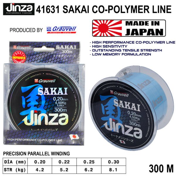 Jinza Sakai 300m Monofilament Misina 0,20