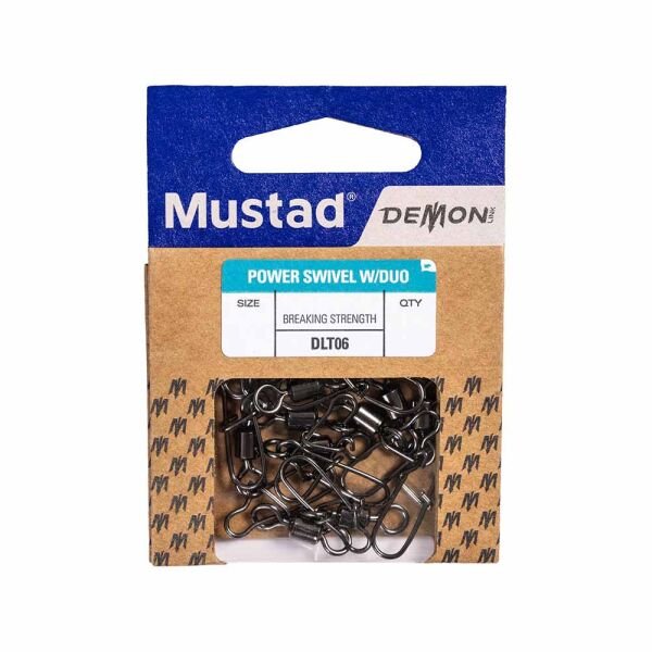 Mustad Demon Power Çift Kilitli Fırdöndülü Klips DLT06 Standart - NO:6 - 10LU