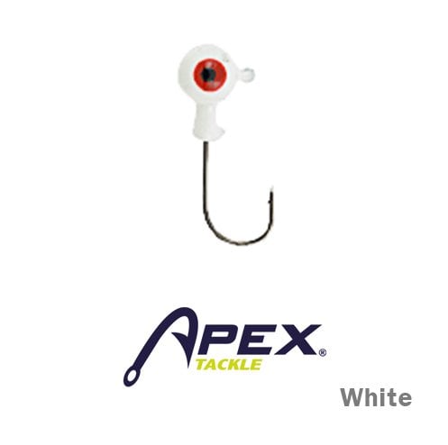 APEX ROUND HEAD JIGHEAD - WHITE/ 7.1 GR