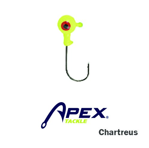 APEX ROUND HEAD JIGHEAD - CHARTREUSE / 7.1 GR
