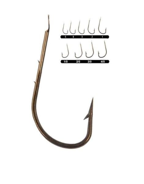 Youvella 1402 Tırnaklı Kısa Pala Dövme Olta İğnesi 100lü Kutu Bronz