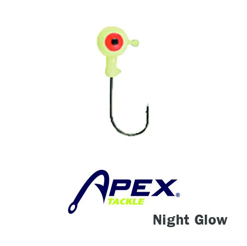 APEX ROUND HEAD JIGHEAD - GLOW WHITE / 7.1 GR