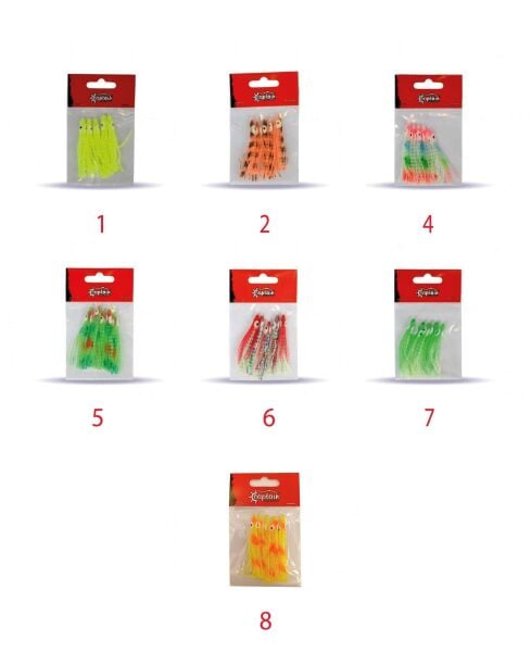 Captain 3594 Octopus Curly 6cm Ahtapot Sübye 5li Paket Suni Yem