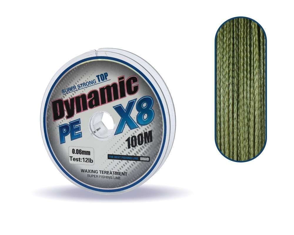 Captain Dynamic Soft PE 8 Örgü İp Misina 100mt Yeşil Standart - 0.18 MM