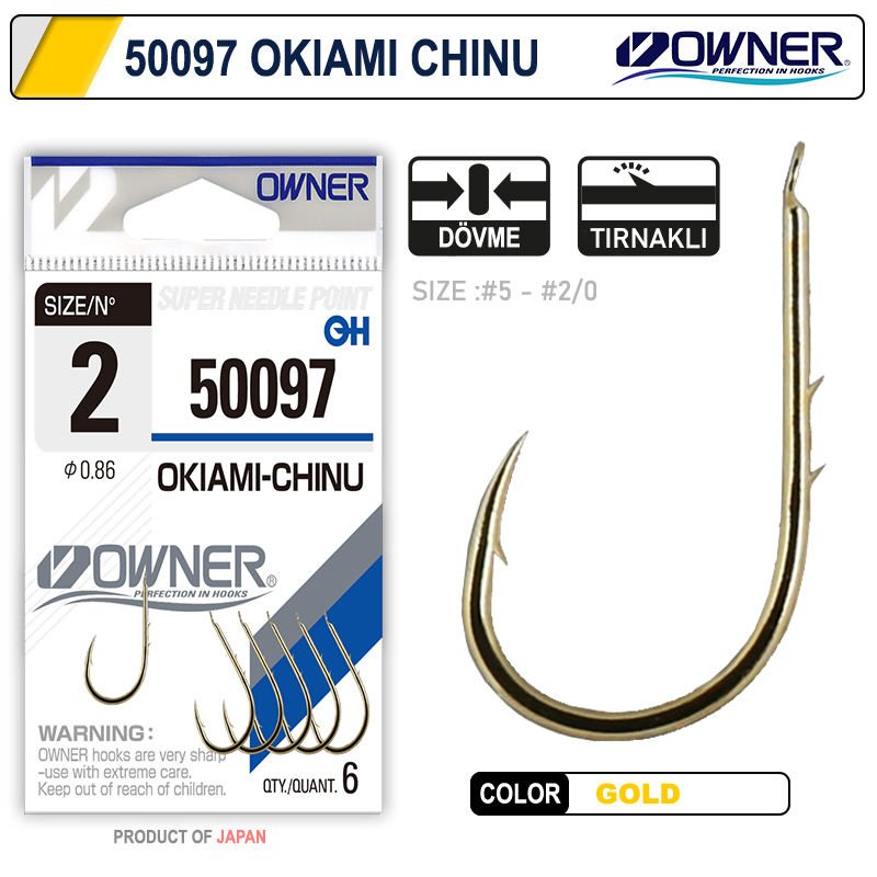 Owner 50097 Okiami-Chinu Gold İğne 4