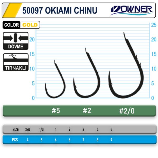 Owner 50097 Okiami-Chinu Gold İğne 4