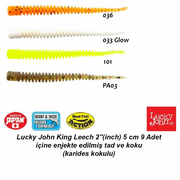 Lucky John King Leech 2'' (5 cm) 9 Adet F05