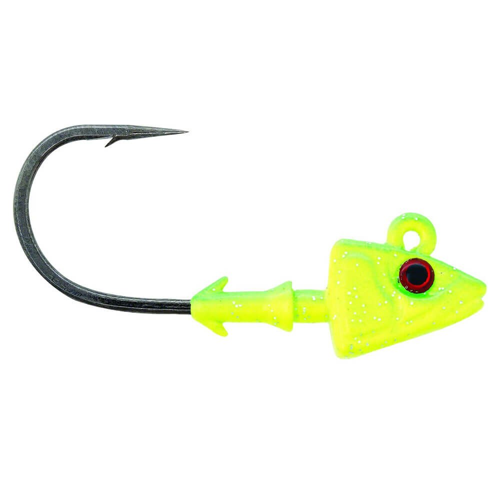 Mustad Sd824 Shad Jig Head CH - CHARTREUSE - 10GR - 3LU - 3-0