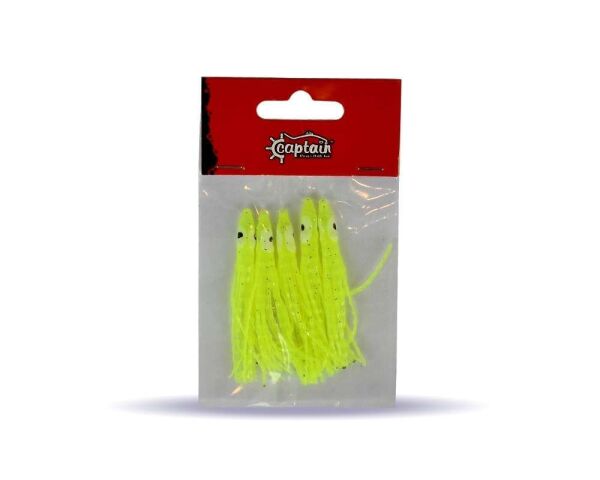 Captain 3594 Octopus Curly 6cm Ahtapot Sübye 5li Paket Suni Yem 1