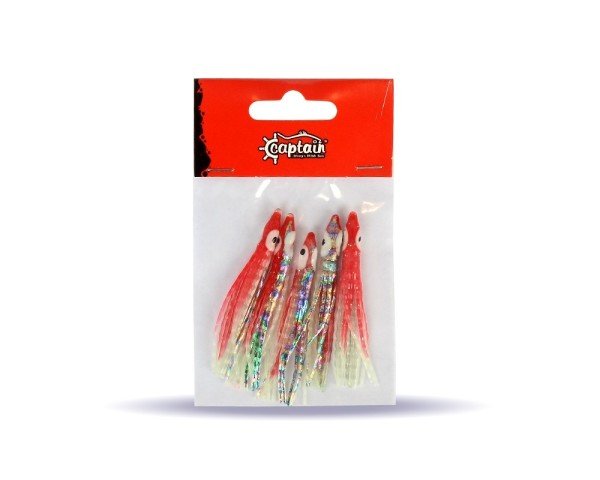 Captain 3594 Octopus Curly 6cm Ahtapot Sübye 5'li Paket Suni Yem 6