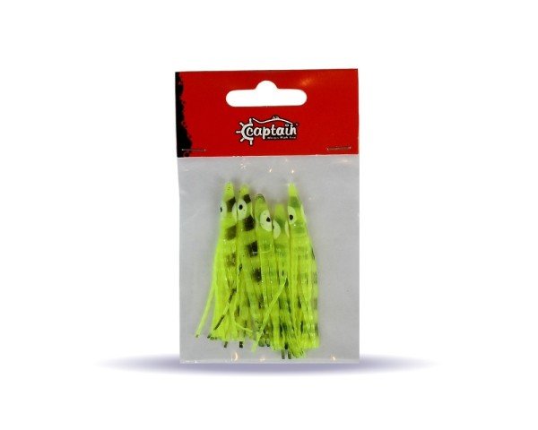 Captain 3594 Octopus Curly 6cm Ahtapot Sübye 5'li Paket Suni Yem 8