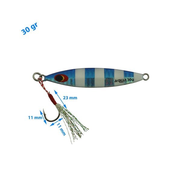 Aqua Salty Multi Jig Zebra Glow 30 gr - 4