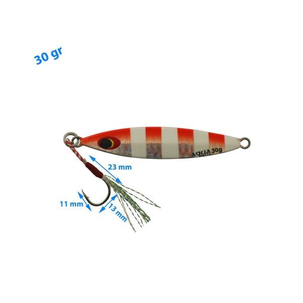 Aqua Salty Multi Jig Zebra Glow 30 gr - 3