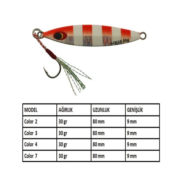 Aqua Salty Multi Jig Zebra Glow 30 gr - 3