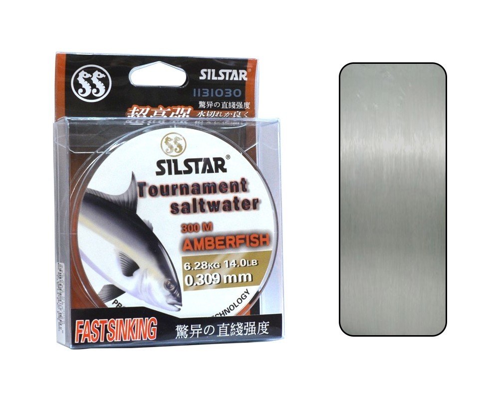 Silstar 1131 Salt Water Amberfish 300mt Monofilament Misina Su Gri 0.30 mm