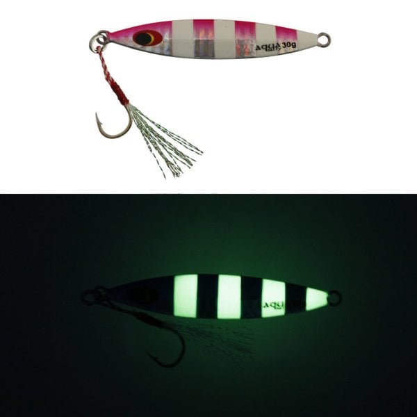 Aqua Salty Multi Jig Zebra Glow