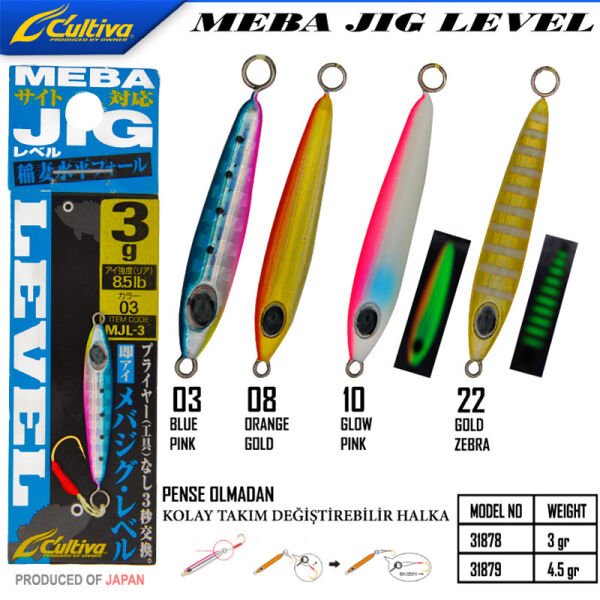 Owner 31878 Meba Jig Level 3.0g 22