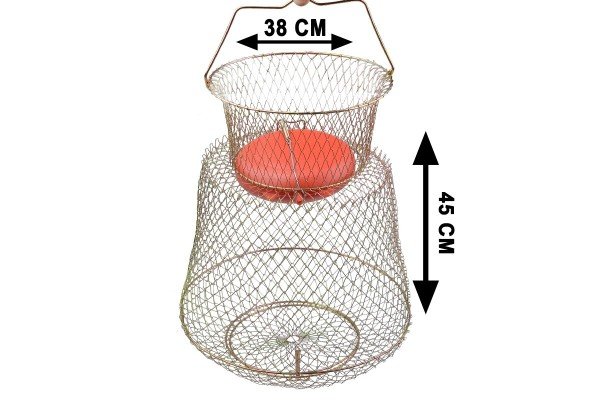 Captain Şamandralı Tel Livar Balık Sepeti 12mm Göz 38x45 cm