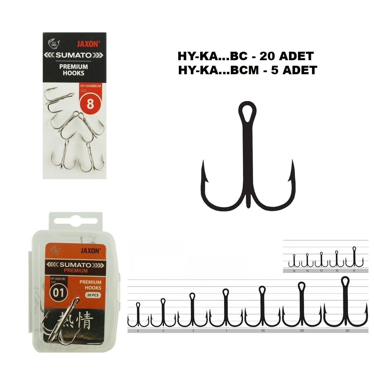 Jaxon Sumato 3Lü Çarpma İğnesi 1/0 Bcm