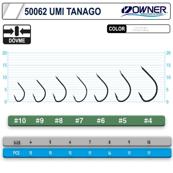 Owner 50062 Umi-Tanago White İğne 10