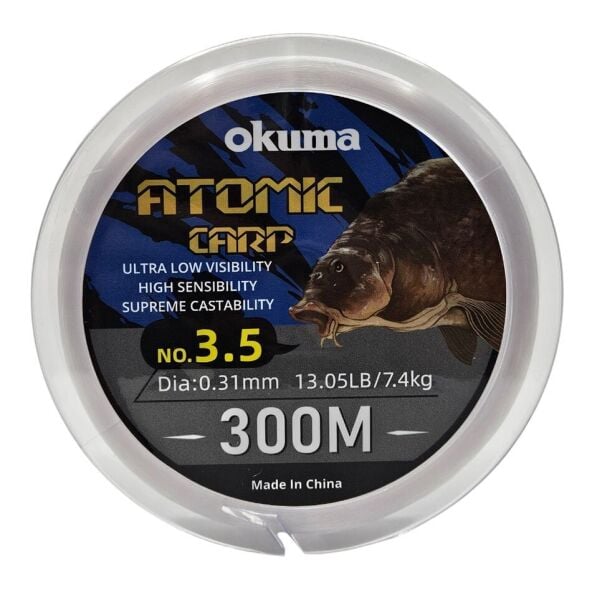 Okuma Atomic Carp Nylon Clear Color 300m Misina