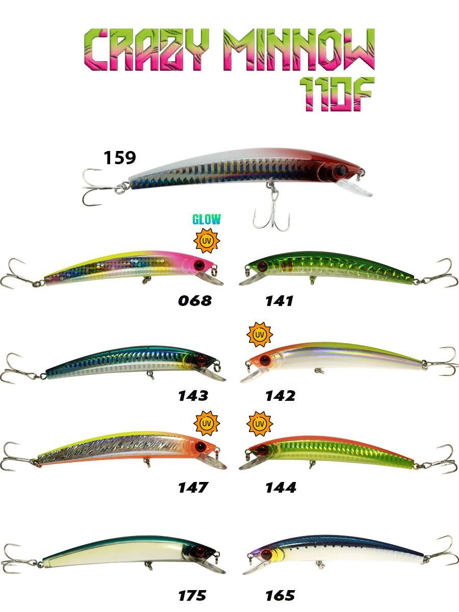 Fujin Crazy Minnow 110F 12gr Maket Balık 