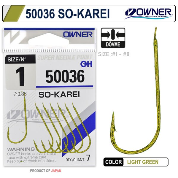Owner 50036 So- Karei Light Green İğne 2