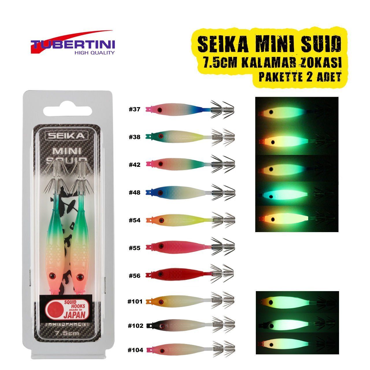 Seika Mini Squid Soft Trasparent 7,5Cm Kalamar Zokası #101