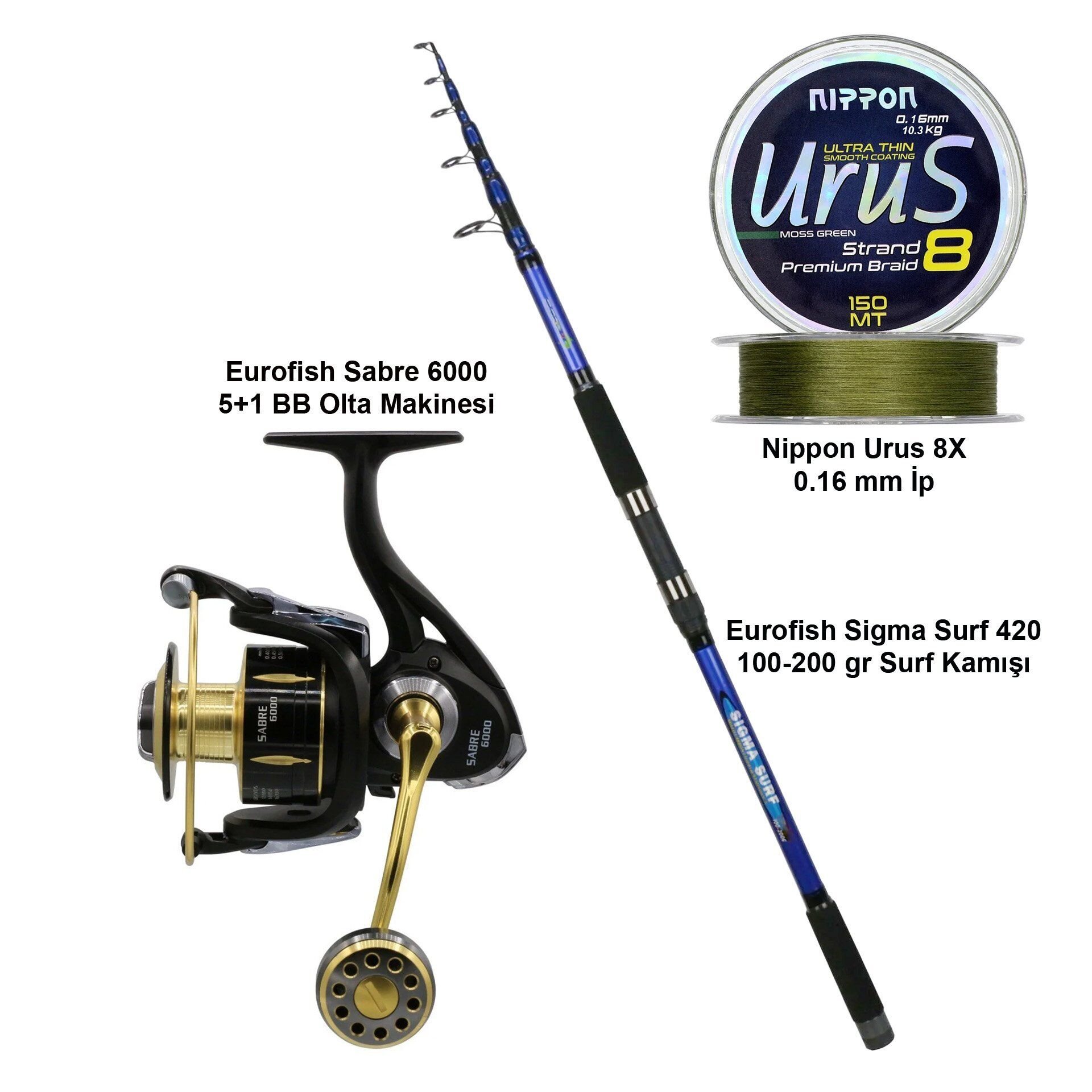 Eurofish Sigma 420 100-200 gr + Eurofish Sabre 6000 Olta Seti