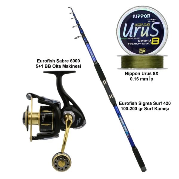 Eurofish Sigma 420 100-200 gr + Eurofish Sabre 6000 Olta Seti