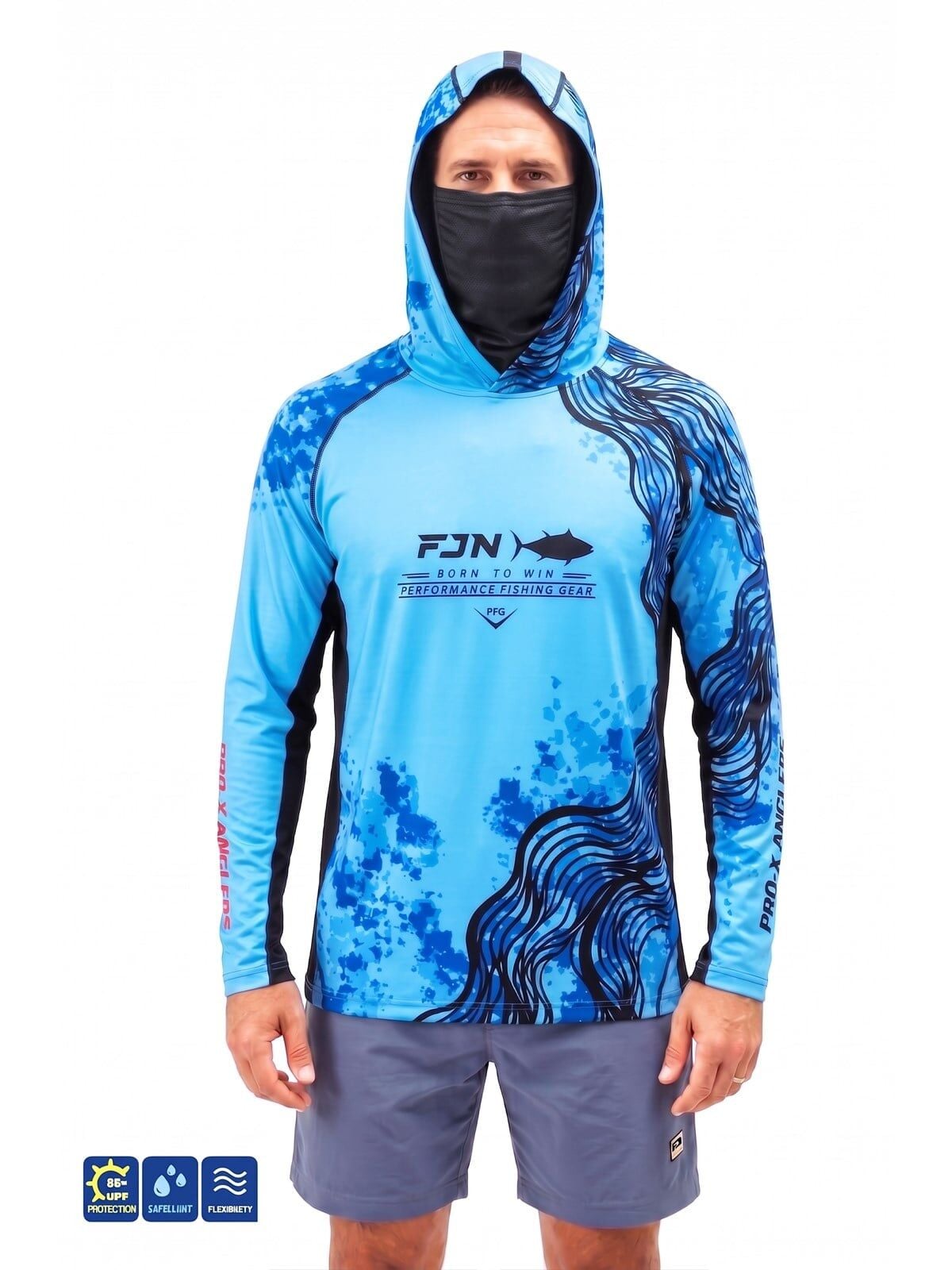 Fujin Relax S26 T-Shirt BuffHoodie Blue Black